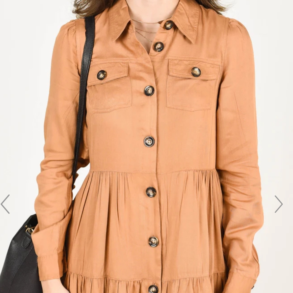 Long Sleeve Button Up Dress - Picture 2 of 11